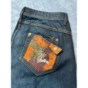 Apple Bottoms Signature Jeans Women Wash Embellished Pocket Bootcut Size 17/18